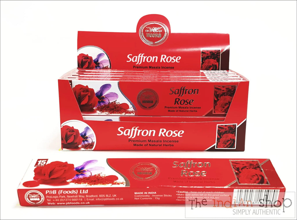 Heera Saffron Rose Agarbatti - Incense - 15 Stick Pack - salpers.ch