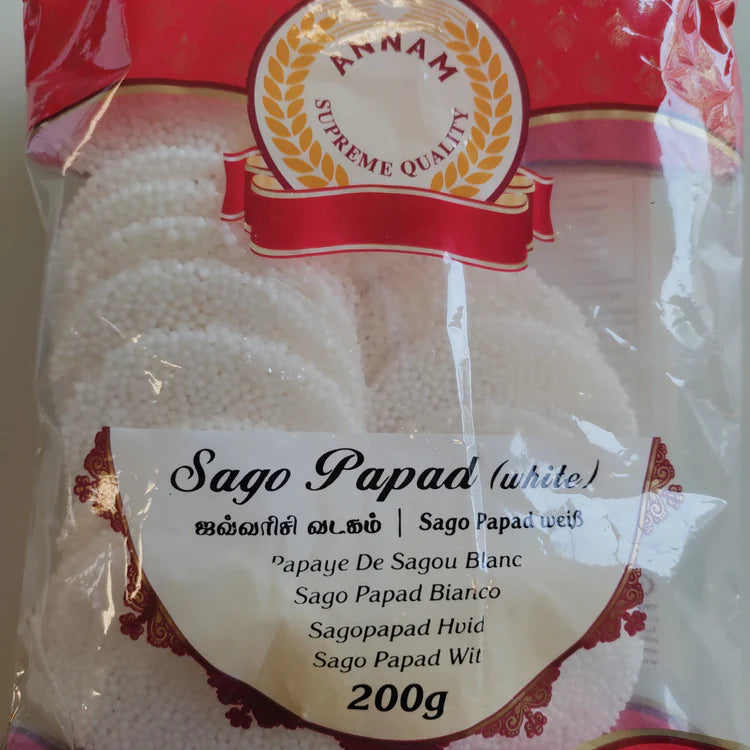 Annam Sago Papad White - 200gm - salpers.ch