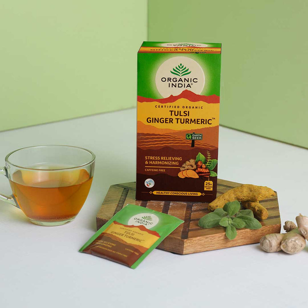 Organic India Tulsi Ginger Turmeric Tea - 25 X 1.8g - salpers.ch