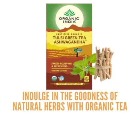 Organic India Tulsi Ashwagandha Green Tea - 25 X 1.8g - salpers.ch