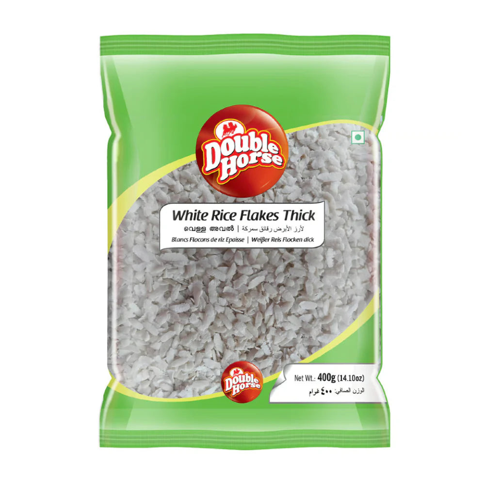 Double Horse White Rice Flake Thick - White Aval Thick - 500g - salpers.ch