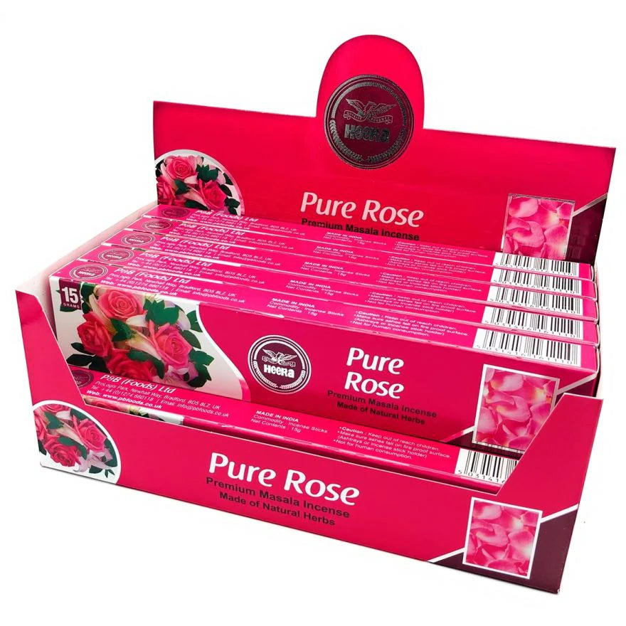 Heera Pure Rose Agarbatti - Incense - 15 Stick Pack - salpers.ch
