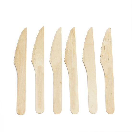 Biodegradable Disposable Wooden Cutlery – Knife - 16cm - 100Pcs - salpers.ch