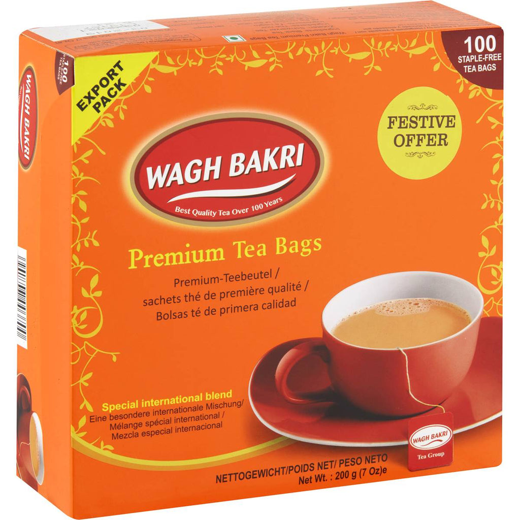 Wagh Bakri Premium Staple Free Tea Bags - 100 Bags - 200g - salpers.ch