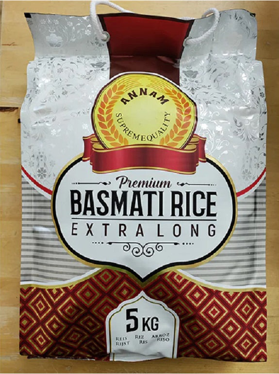 Annam Premium Basmati Extra Long Rice - 5Kg - salpers.ch