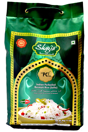 Shazia Paraboiled Basmati Rice - Green - 5kg - salpers.ch
