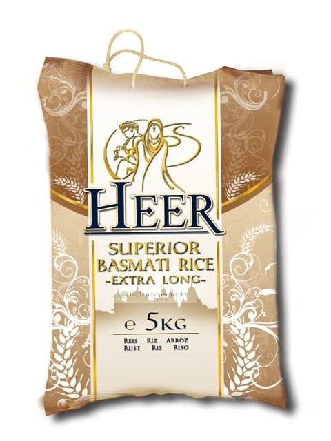 Heer Basmati Rice Extra Long - 5kg - salpers.ch