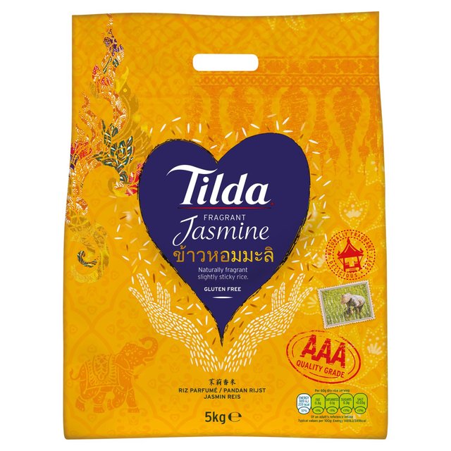 Tilda Fragrant Jasmin Gluten Free Rice 5Kg - salpers.ch