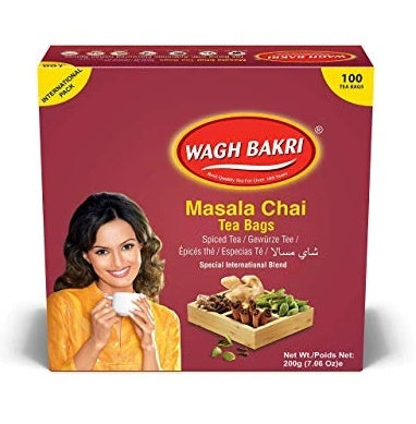 Wagh Bakri Masal chai Staple Free Tea Bags - 100 Bags - 200g - salpers.ch