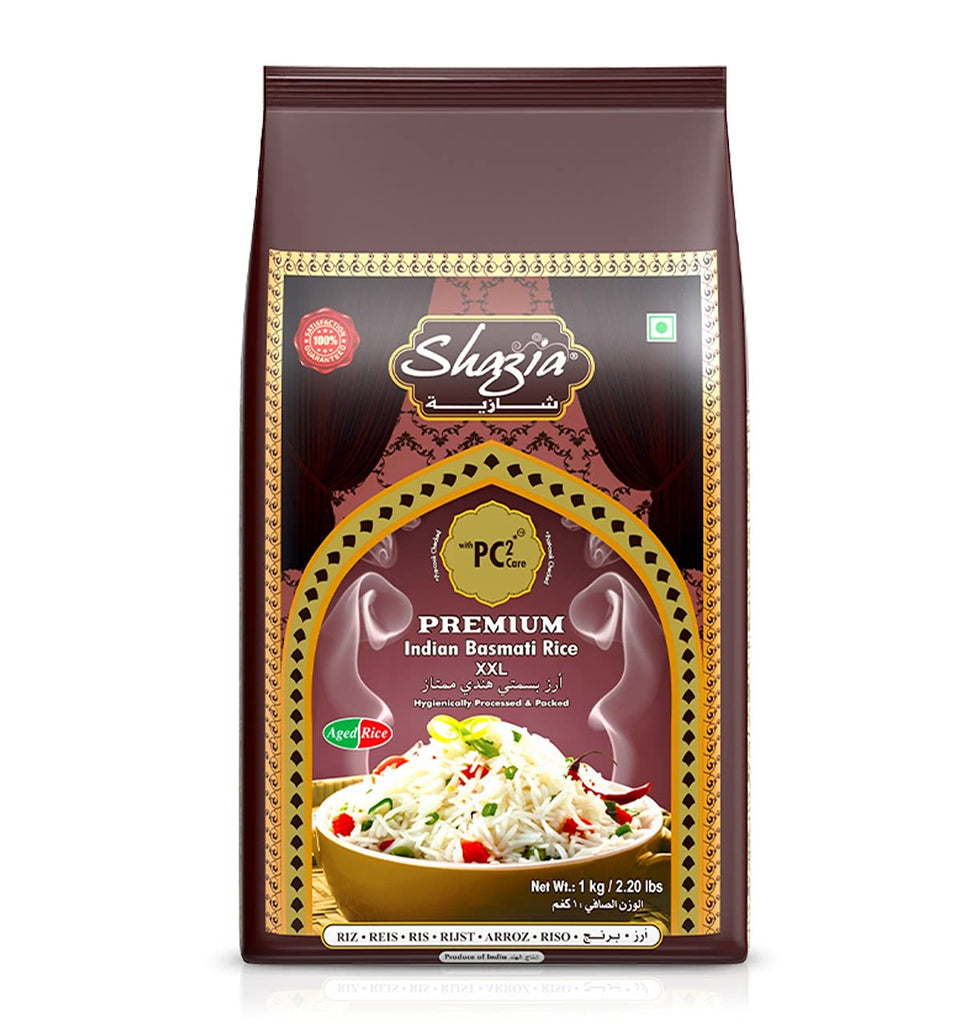 Shazia Indian Premium Basmati Rice - Golden - 2kg - salpers.ch