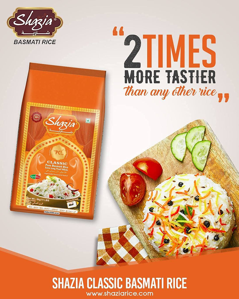 Shazia Classic Basmati Rice - 5kg - salpers.ch