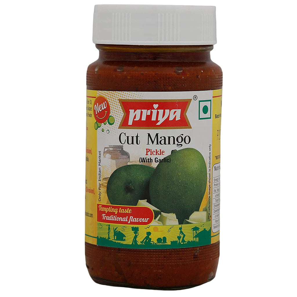 Priya Cut Mango Pickle - without Garlic, 300g - salpers.ch