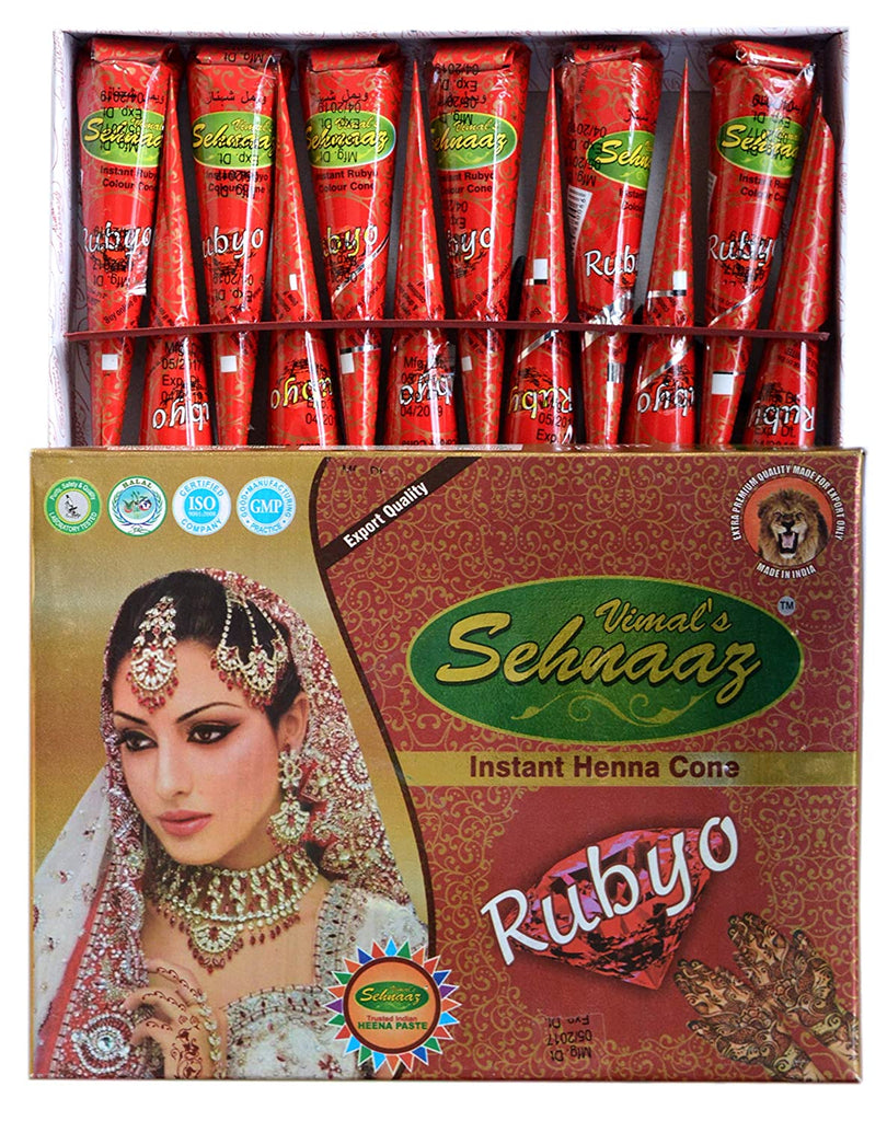 Vimal's Sehnaaz Instant Henna Cone - Mehndi Cone -Rubyo - 25g - salpers.ch
