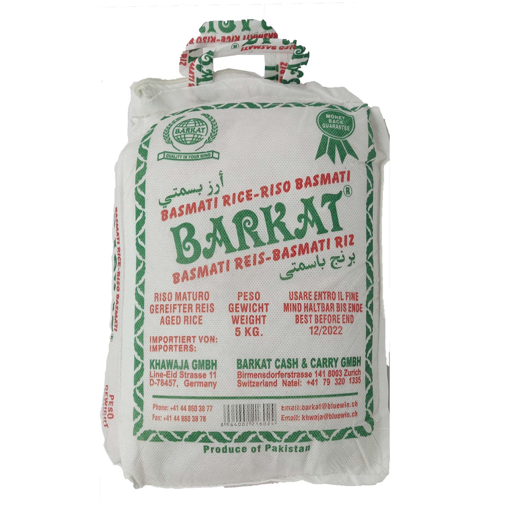 Barkat Basmati Rice 5kg - salpers.ch