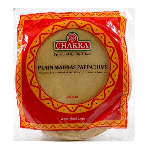 CHAKRA Madras Plain Papad - 200g - salpers.ch