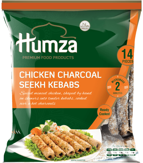 Frozen- Humza Chicken Charcoal Kebab - Halal - 900g - salpers.ch