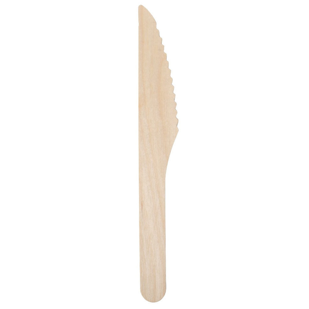 Biodegradable Disposable Wooden Cutlery – Knife - 16cm - 100Pcs - salpers.ch