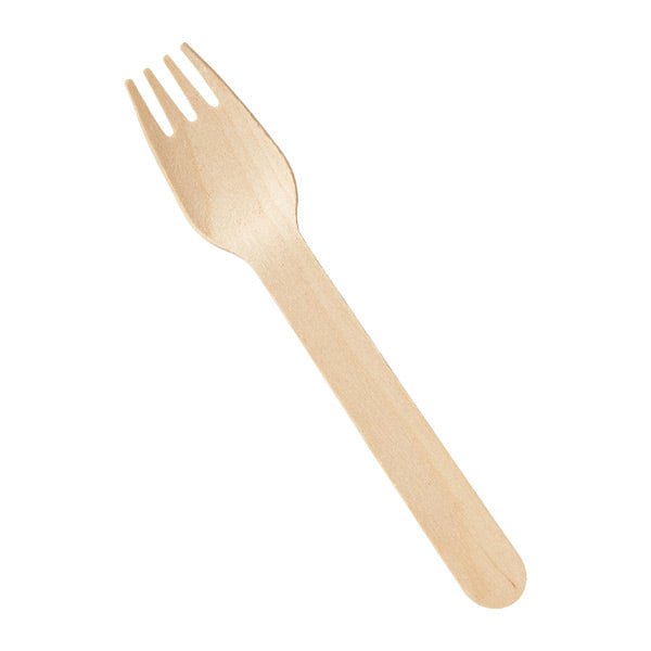 Biodegradable Disposable Wooden Cutlery – Forks - 16cm - 100Pcs - salpers.ch
