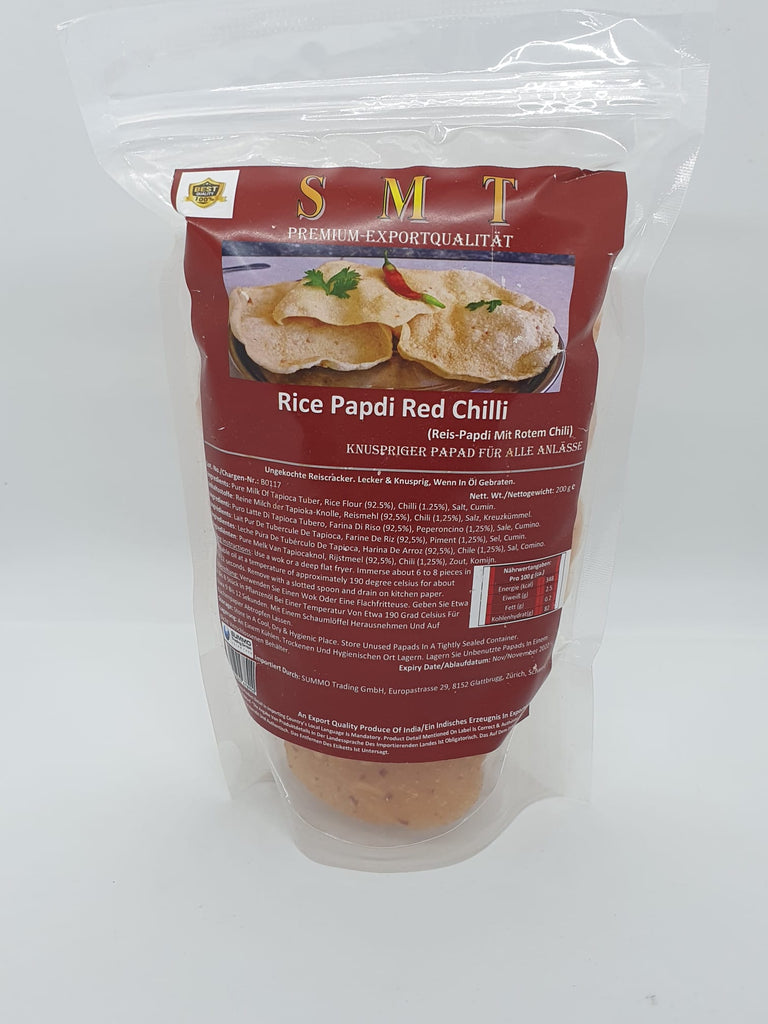 SMT - Rice Pappad - Papdi - Red Chili - 200g - salpers.ch
