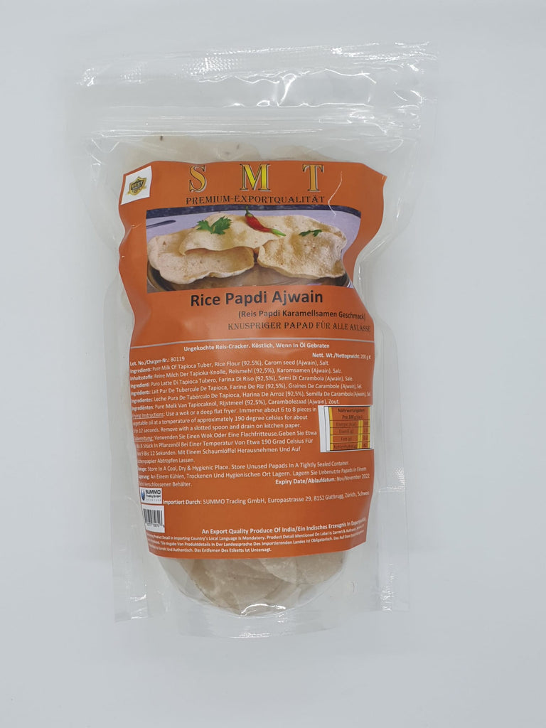 SMT - Rice Pappad - Papdi - Ajwain - 200g - salpers.ch