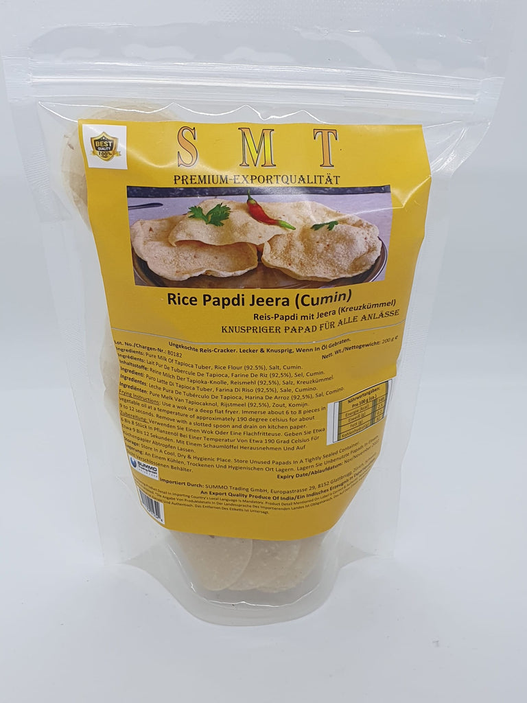 SMT - Rice Pappad - Papdi - Jeera (Cumin) - 200g - salpers.ch