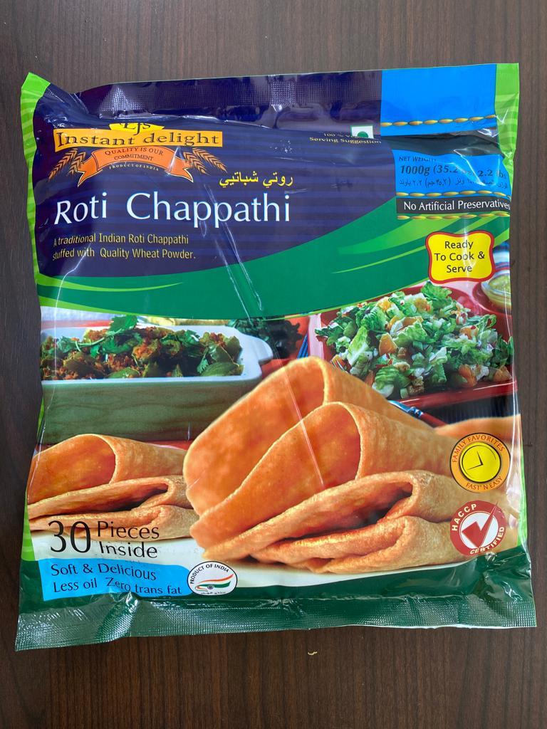 Frozen - Instant Delight's Home Style Chappati - Roti - (30Pcs) - 1Kg - salpers.ch
