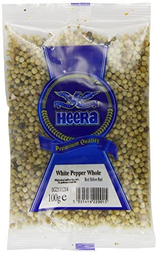 Heera White Pepper Whole - 100g - salpers.ch