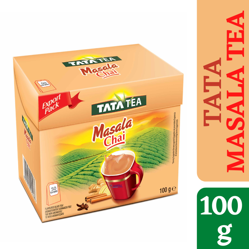 TATA Tea - Masala Tea - 50 Tea Bags - 100g - salpers.ch