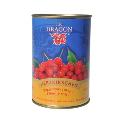 CHERRIES RED WITHOUT STONE IN SYRUP - LE DRAGON - 410g - salpers.ch
