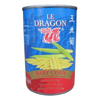 Thai Canned Baby corn - LE DRAGON - 425g - salpers.ch