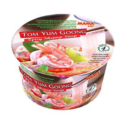 MAMA Instant Rice Noodle Bowl - Tom Yum Shrimp - 70g - salpers.ch
