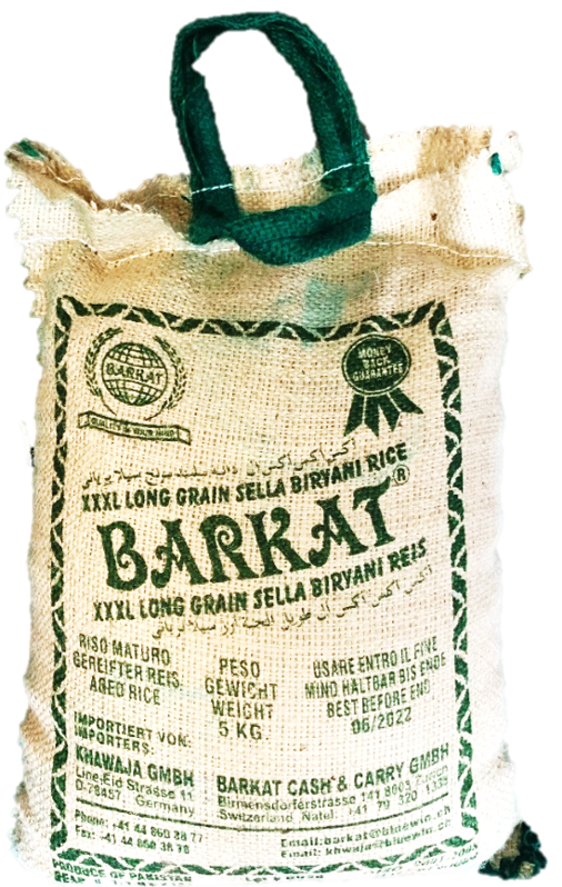 Barkat XXL long Grain Sella Biryani Rice - 5kg - salpers.ch
